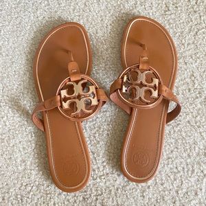 Tory Burch Woman’s Miller Metal Logo Sandal